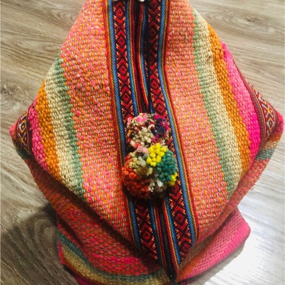 Andean Peruvian  backpack 🎒sheep wool - Picture 2 of 6